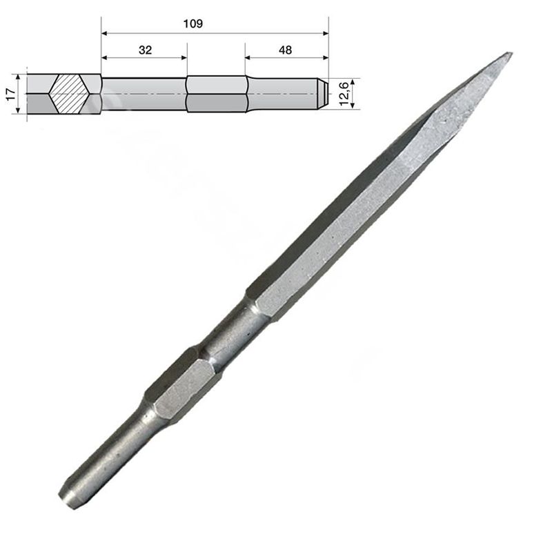 HATLAPÚ SW:17mm HEGYES VÉSŐ 450mm HIKOKI 751501 BETON,KŐZET ÉS CSEMPEVÉSŐK