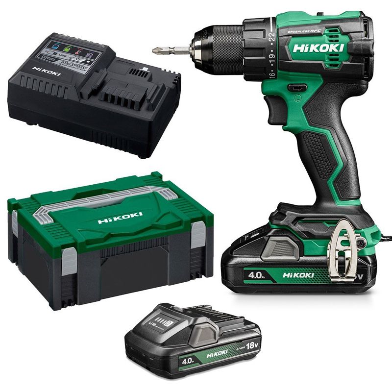 AKKUS FÚRÓ-CSAVAROZÓ  18V 2DB 4Ah AKKU+TÖLTŐ+KOFFER HIKOKI DS18DEWHZ
