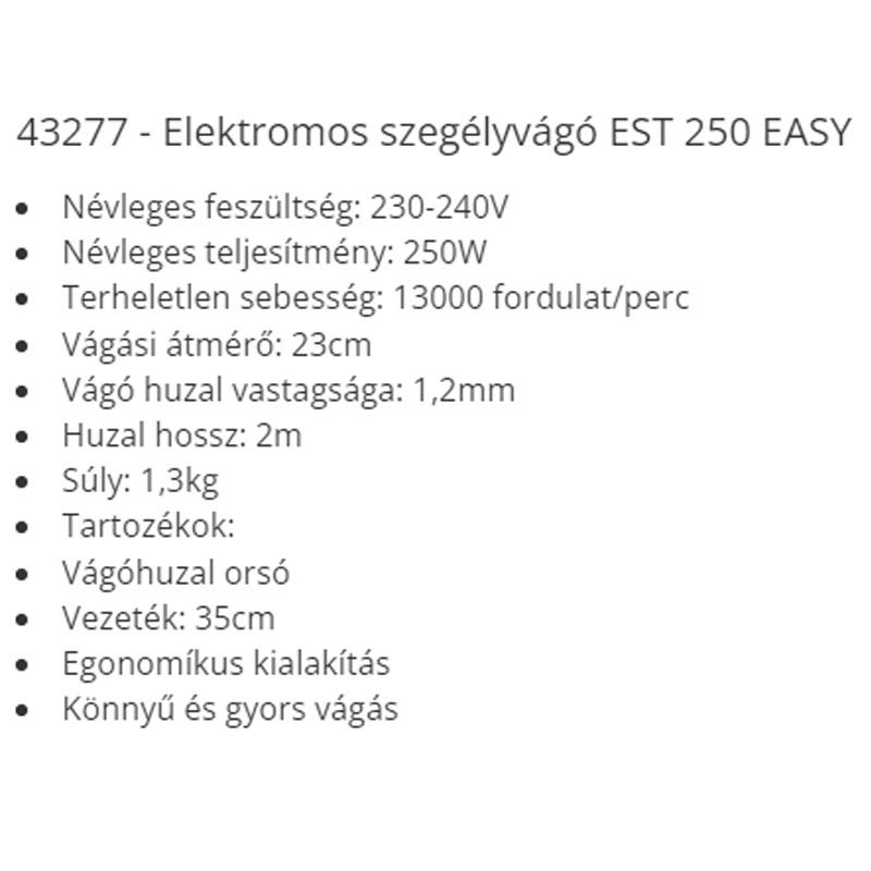 FŰKASZA 250W VÁGÁS 23cm F.F.GROUP 43277