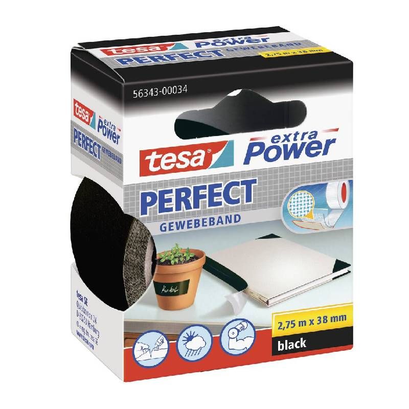 TESA 541180 RAGASZTÓSZALAG SZÖVET FEKETE 2,75M*38mm EXTRA ERŐS TESA 541180 RAGASZTÓSZALAG SZÖVET FEKETE 2,75M*38mm EXTRA ERŐS
