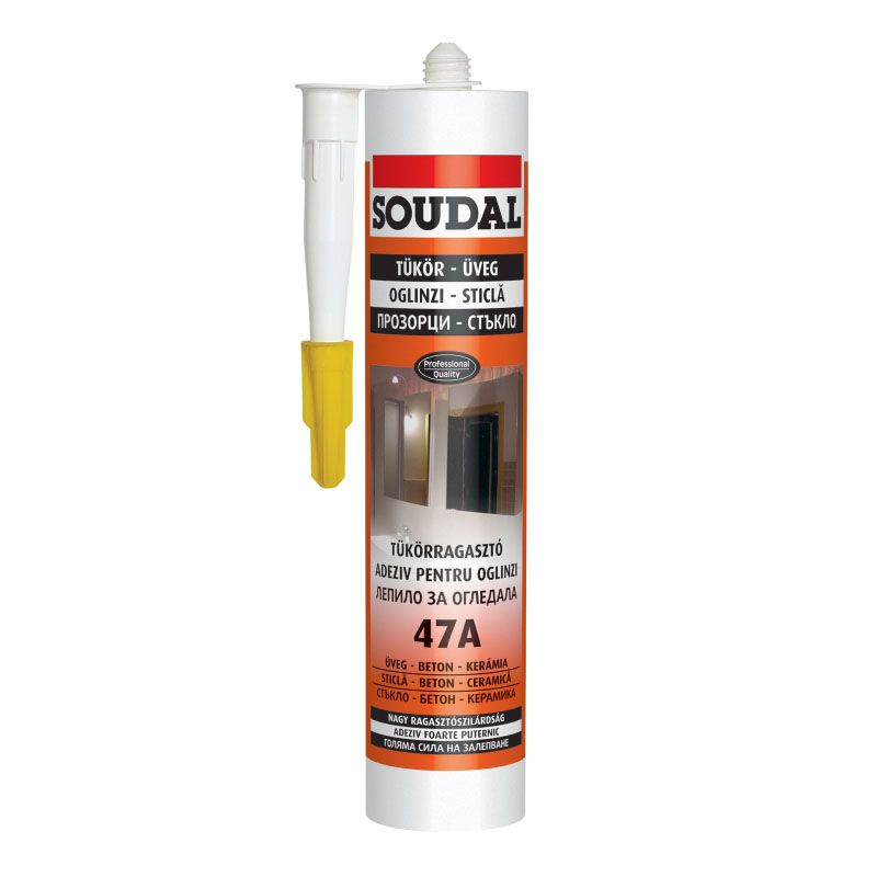 TÜKÖRRAGASZTÓ BÉZS PROFI 47A 300ML NEUTRÁLIS ALAPÚ SOUDAL 47A 300363771 TÜKÖRRAGASZTÓ BÉZS PROFI 47A 300ML NEUTRÁLIS ALAPÚ SOUDAL 47A 300363771