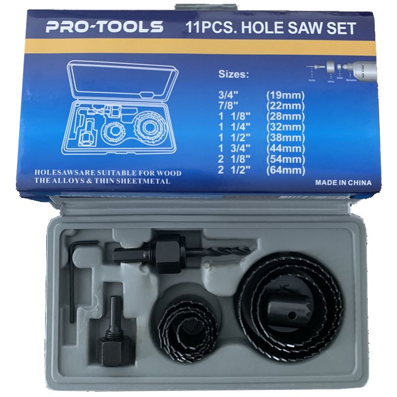 KÖRKIVÁGÓ KÉSZLET 11DB-OS 19-64mm FÁHOZ PRO-TOOLS PT48811 KÉSZLETEK