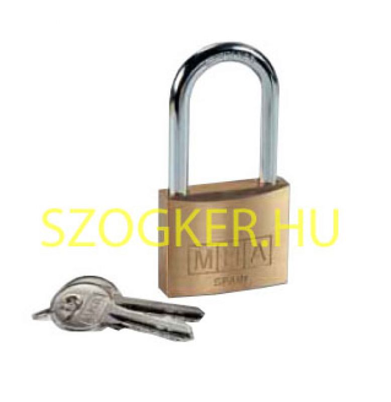 HOSSZÚKENGYELES LAKAT 7-60mm SÁRGARÉZ 2KULCS D9.5mm KENGYEL MHA LAKAT-LAKATPÁNT-LÁNC