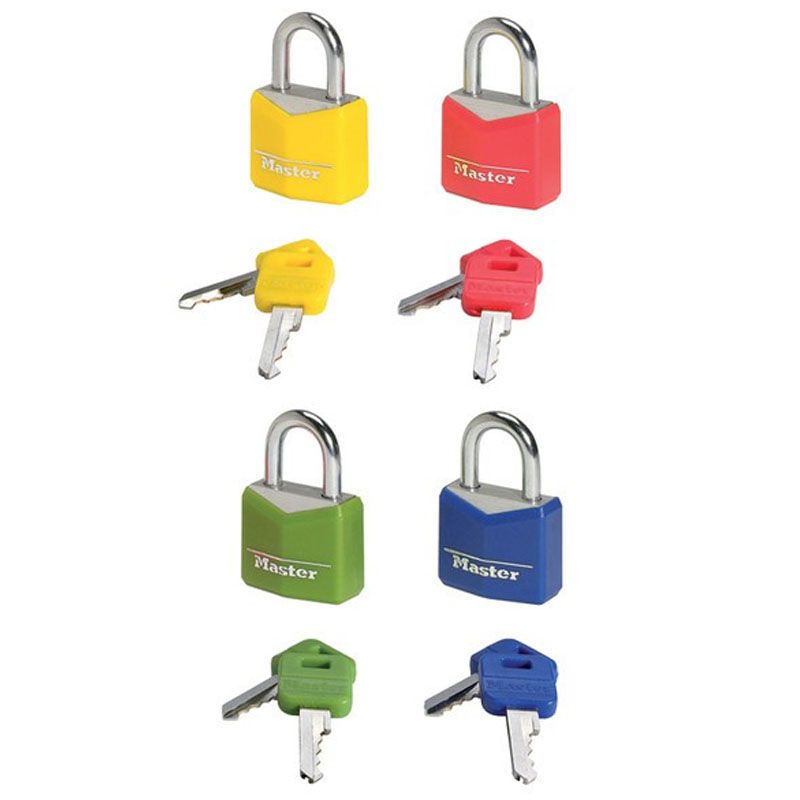 MASTERLOCK 9131EURDCOL LAKAT 30mm MŰANYAGBEVONAT ALUMÍNIUM SZÍNES  LAKAT-LAKATPÁNT-LÁNC