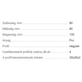 ZÁRTSZELVÉNY ÖSSZEKÖTŐ 30/30 3DT  ALAKÚ MŰA. FEK. 2 FAL VKF 15.0129.5 MŰANYAG ZÁRÓELEMEK