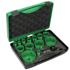 LYUKFŰRÉSZ KÉSZLET 15 RÉSZES 19-76mm+ADAPTER HIKOKI 4101074 KÉSZLETEK