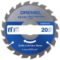 DREMEL 2608846430 KÖRFŰRÉSZLAP D85*1.5/1.0*15mm CS600 20 FOG  